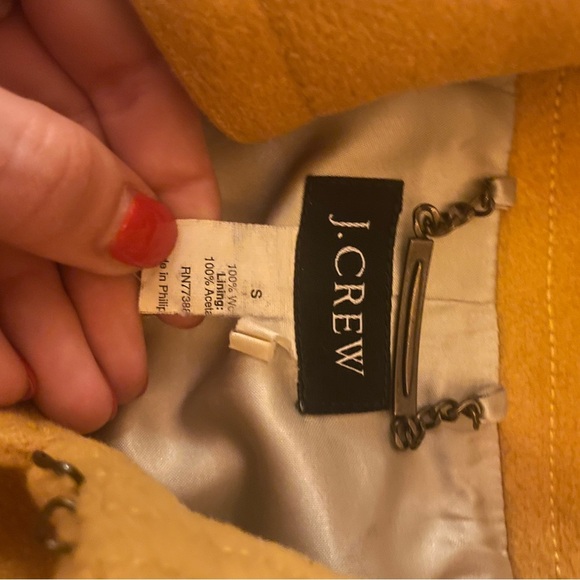 J. Crew Yellow Peacoat Classic Wool Blend - Picture 3 of 4